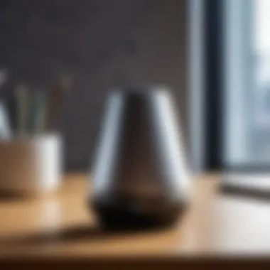 Close-up of the Alice Mini speaker showcasing its sleek design