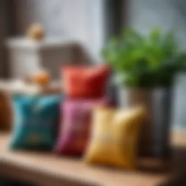 Sachets as Decorative Elements in Home Aromatic sachets beautifully arranged as home decor