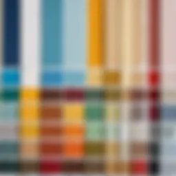 Colorful facade paint swatches