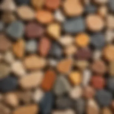 Exploring the Textures and Colors of Sauna Stones A variety of stones suitable for sauna construction showcasing texture and color.