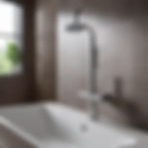 Elegant bathroom faucet with showerhead