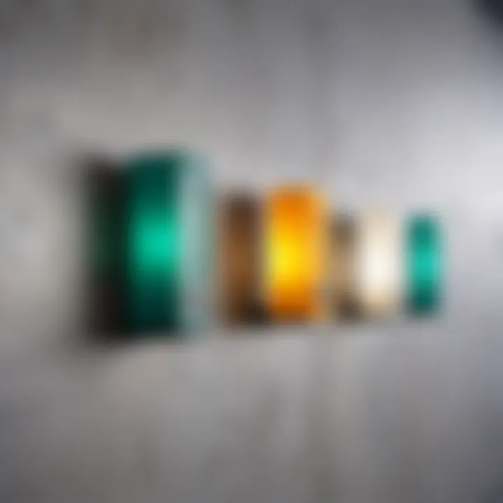 Different types of wall leveling beacons displayed side by side