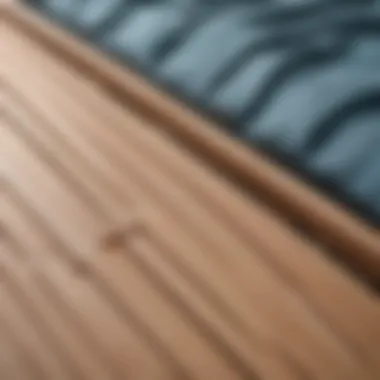 Close-up view of bed slats showcasing material quality