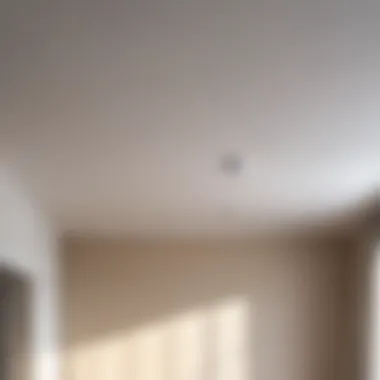 Before and After: Cleaning a Matte Stretch Ceiling Before and after comparison of a cleaned matte stretch ceiling