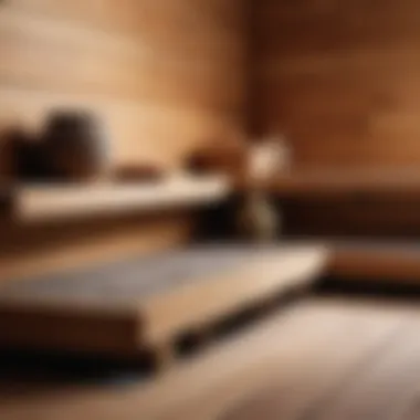 Ceramic Tiles as a Durable Sauna Shelf Finish Ceramic tile finish on sauna shelves