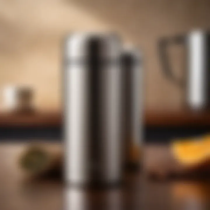 Elegant stainless steel tea thermos design