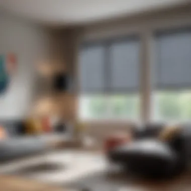 Versatile Fabric Shades in Modern Living Spaces Versatile fabric shades in a modern living room