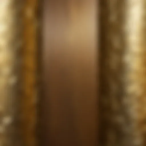 Detailed view of brass texture showcasing its unique properties.