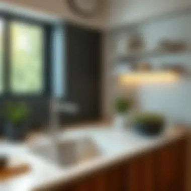 Stylish Kitchen with a Modern Sink Stylish kitchen with a modern sink