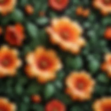 Intricate Floral Wall Stencil Elegant wall stencil showcasing intricate floral design