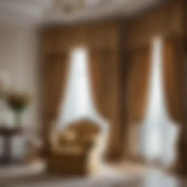 Elegant Curtain Arrangement Elegant curtain arrangement enhancing window aesthetics