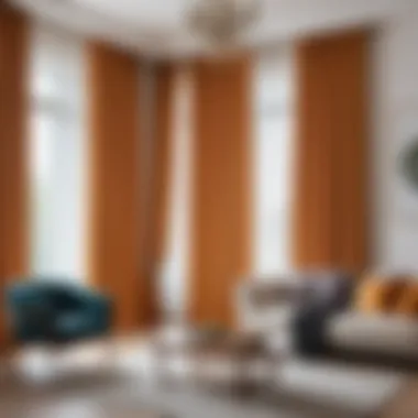Stylish Curtains in Modern Interior Stylish curtains complementing modern interior design
