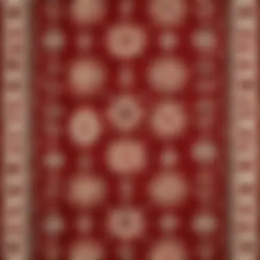 A close-up of various textures and patterns of carpet runners