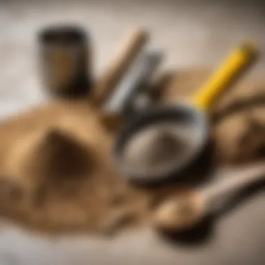 Essential Tools for Mixture Creation Tools required for cement and sand mixture preparation