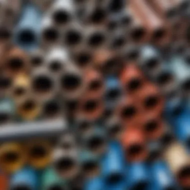 Material Types for Plumbing Pipes Visual representation of material types used in plumbing pipes