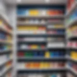 Choosing the Right Ceiling Paints Variety of ceiling paints displayed on a shelf