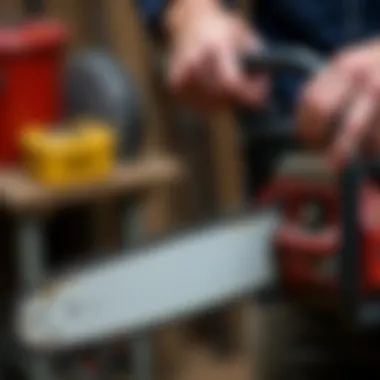 Proper technique for sharpening a chainsaw chain