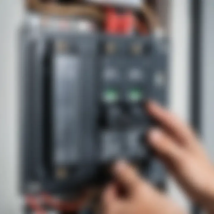 Installation of an automatic circuit breaker in an electrical panel