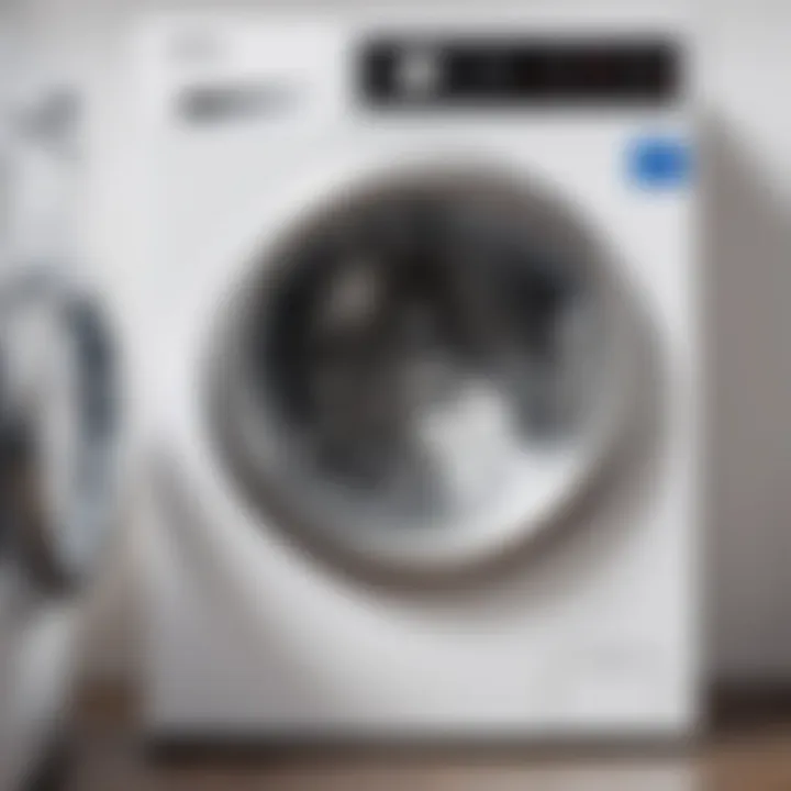 A clean and shiny washing machine exterior
