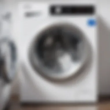 Shiny Exterior of a Well-Maintained Washing Machine A clean and shiny washing machine exterior
