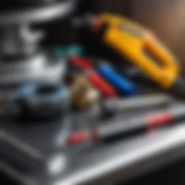 Essential tools for valve maintenance Tools for cleaning a washing machine valve
