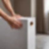 Detailed view of Cleo adhesive for non-woven wallpapers in use