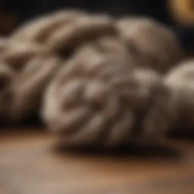 Collection of Climbing Knots Close-up of various climbing knots displayed on a table.