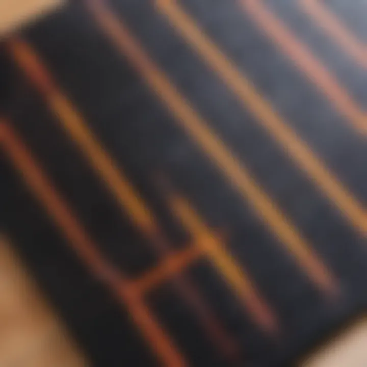 Close-up of electric floor heating mat