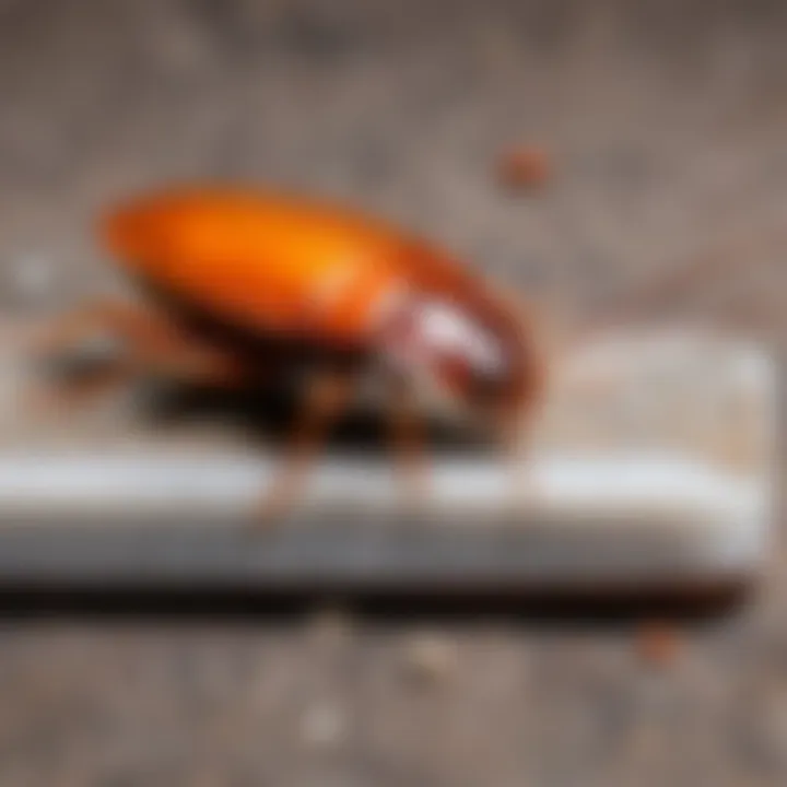 Cockroach bait stations using boric acid, demonstrating effective placement.