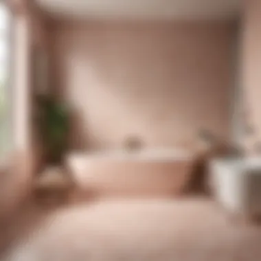 Soft Pastel Tiles in a Calm Bathroom A serene bathroom with soft pastel tiles, creating a calming atmosphere