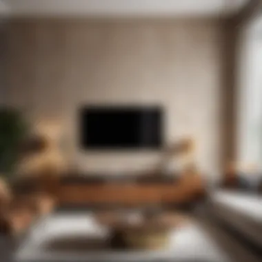 Elegant Wallpaper Textures in Modern Design Elegant combination of wallpaper textures in a modern living room