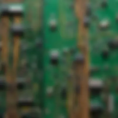 Comparison of damaged and restored circuit board connections