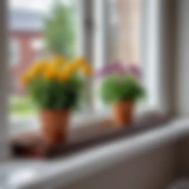 A beautifully finished window sill enhancing the room's decor