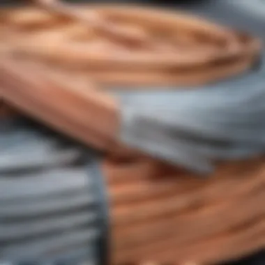 Connection of aluminum and copper wires showcasing different methods.