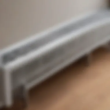 Detailed Installation of a Convector Close-up of a convector installation process