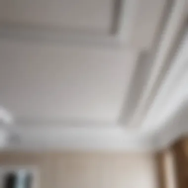 Aligning Cornice for Seamless Assembly Properly glued and aligned ceiling cornice