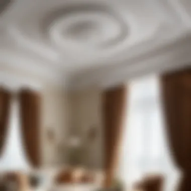 Ceiling Cornice Elegance Ceiling cornice enhancing the elegance of the room