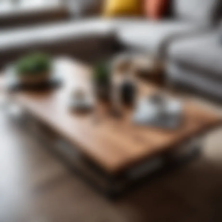 Materials for crafting a coffee table