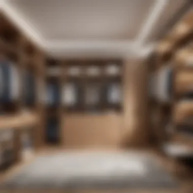 Blueprint of a wardrobe room layout