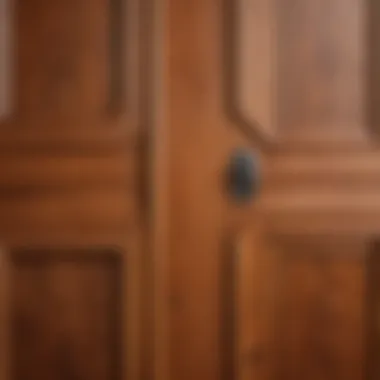 Stunning Wooden Door Grain A beautifully crafted wooden door showcasing natural grain patterns