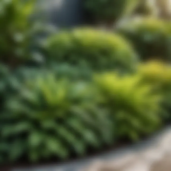 Lush plants thriving in a well-maintained garden bed