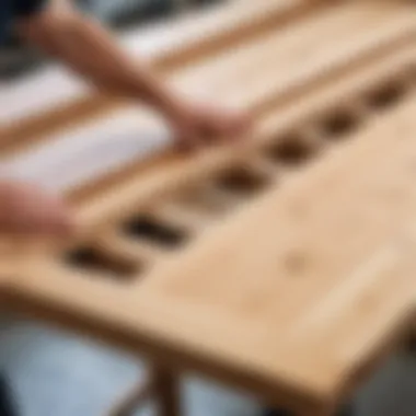 Assembly Techniques for Wooden Table Construction Diagram illustrating the assembly techniques for wooden furniture
