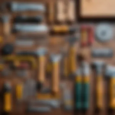 Essential Tools for Woodworking Tools laid out for woodworking projects including saws and drills