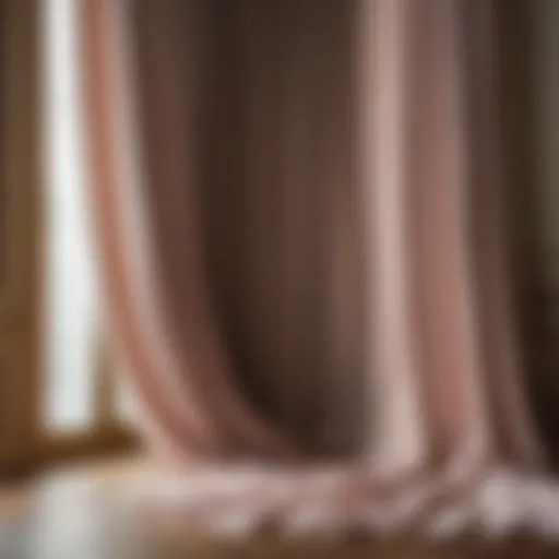 Delicate fabric draped elegantly