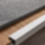 Detailed view of a soundproofing strip showcasing its texture and application