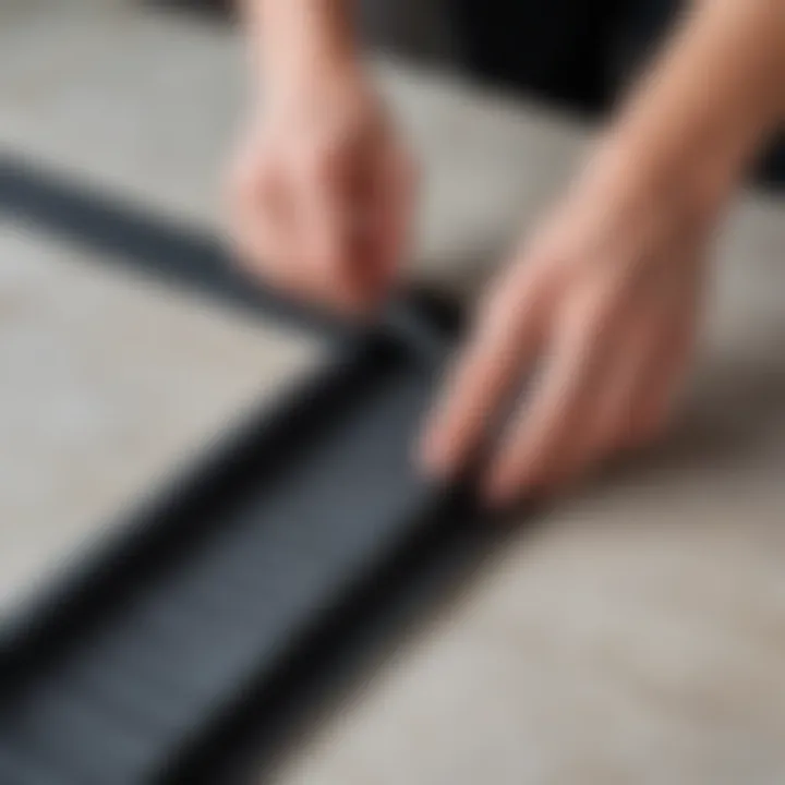 Installation guide for sound dampening strips highlighting key steps