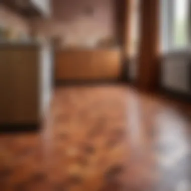 A beautifully decorated room featuring linoleum flooring