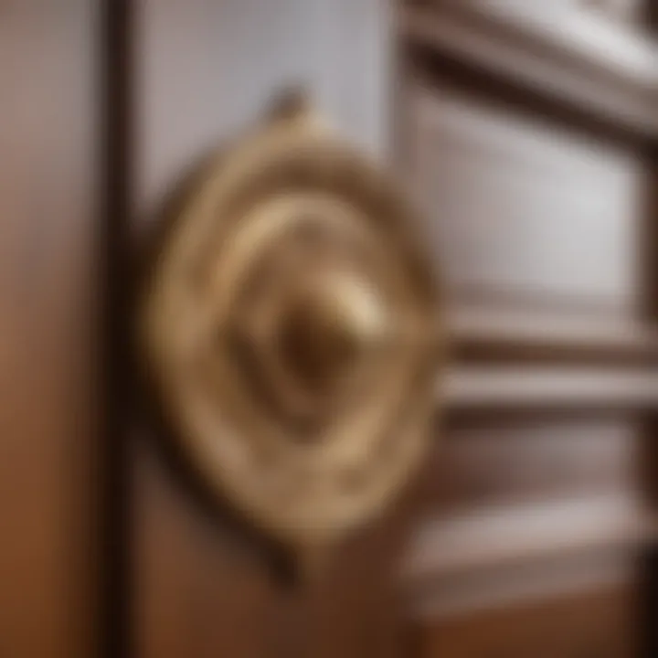 Close-up of decorative door trim showcasing craftsmanship