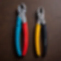 Close-up comparison of pliers and combination pliers showing differences in design