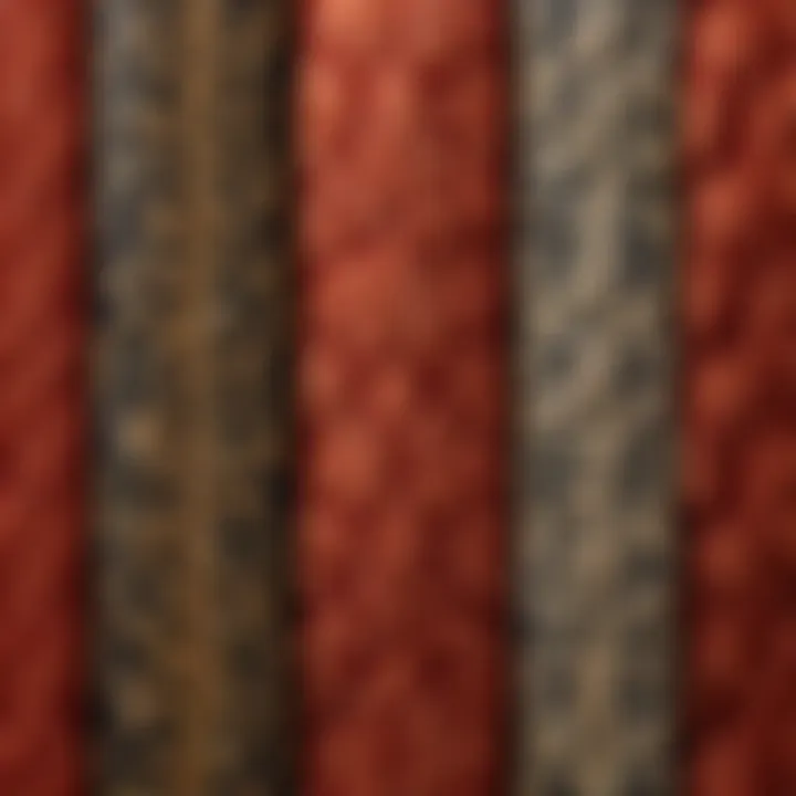 Detailed view of different types of wallpaper